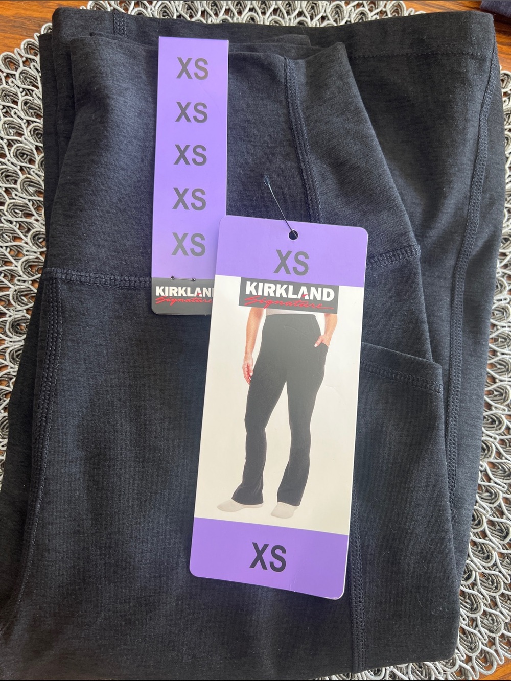 Kirkland Signature Black Womens Leggings with Black XS Tags